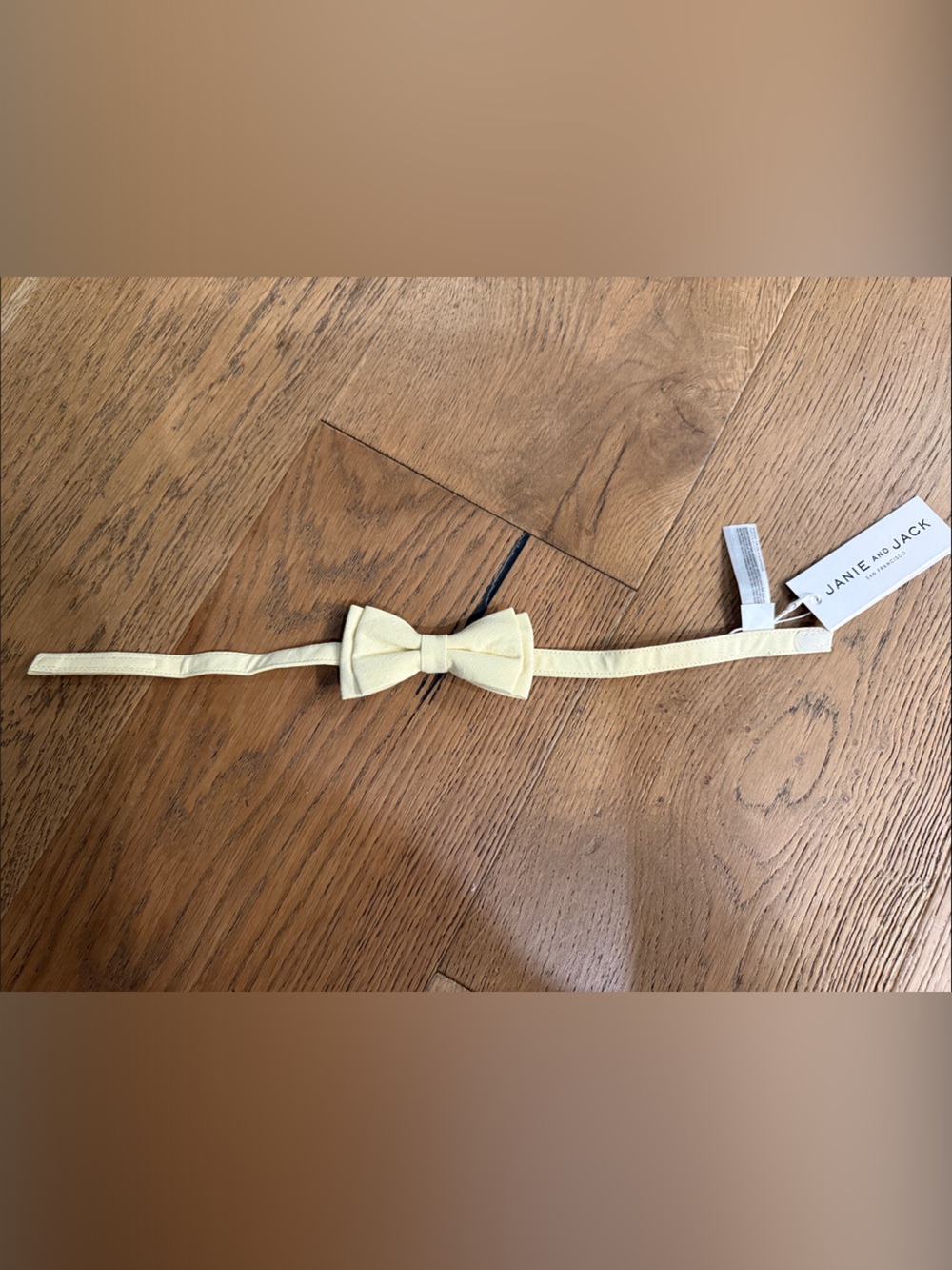Janie and Jack Pale Yellow Bow tie